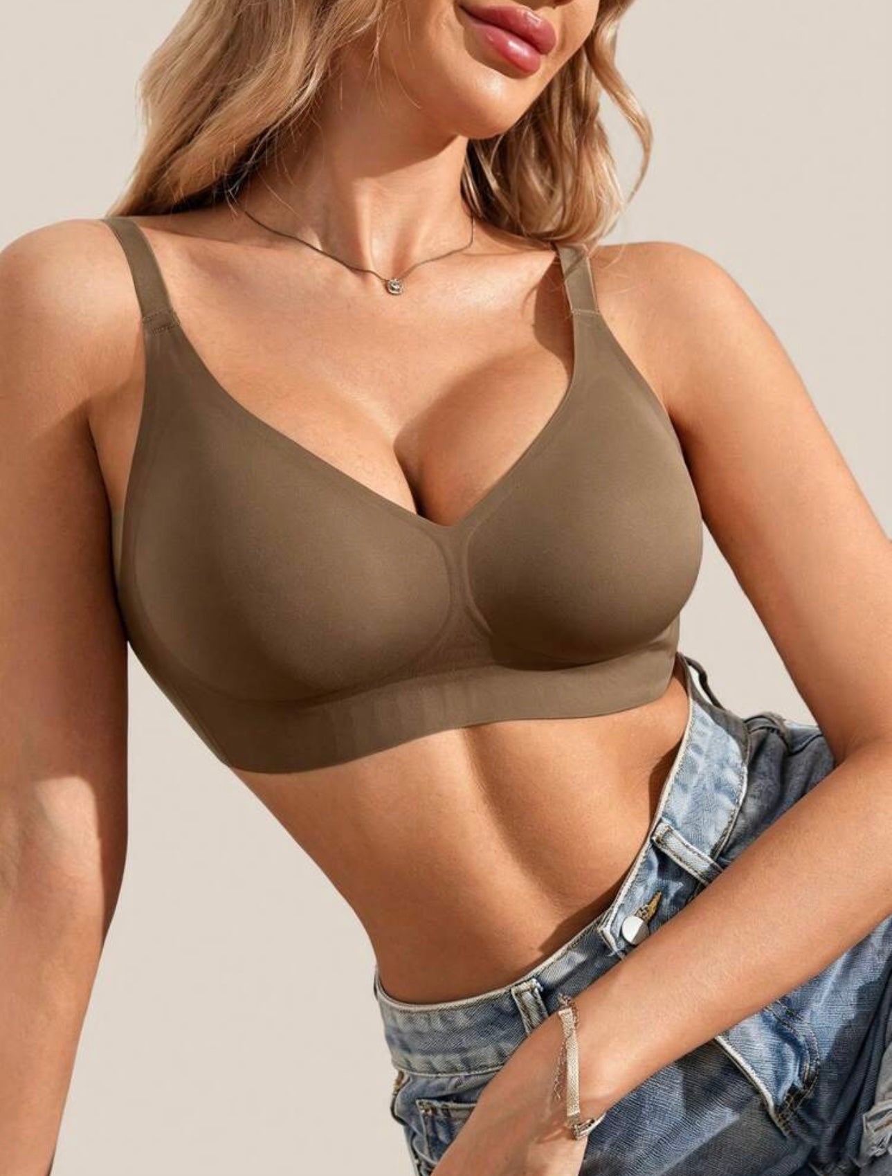 Wireless Jelly Bra | Ash Brown